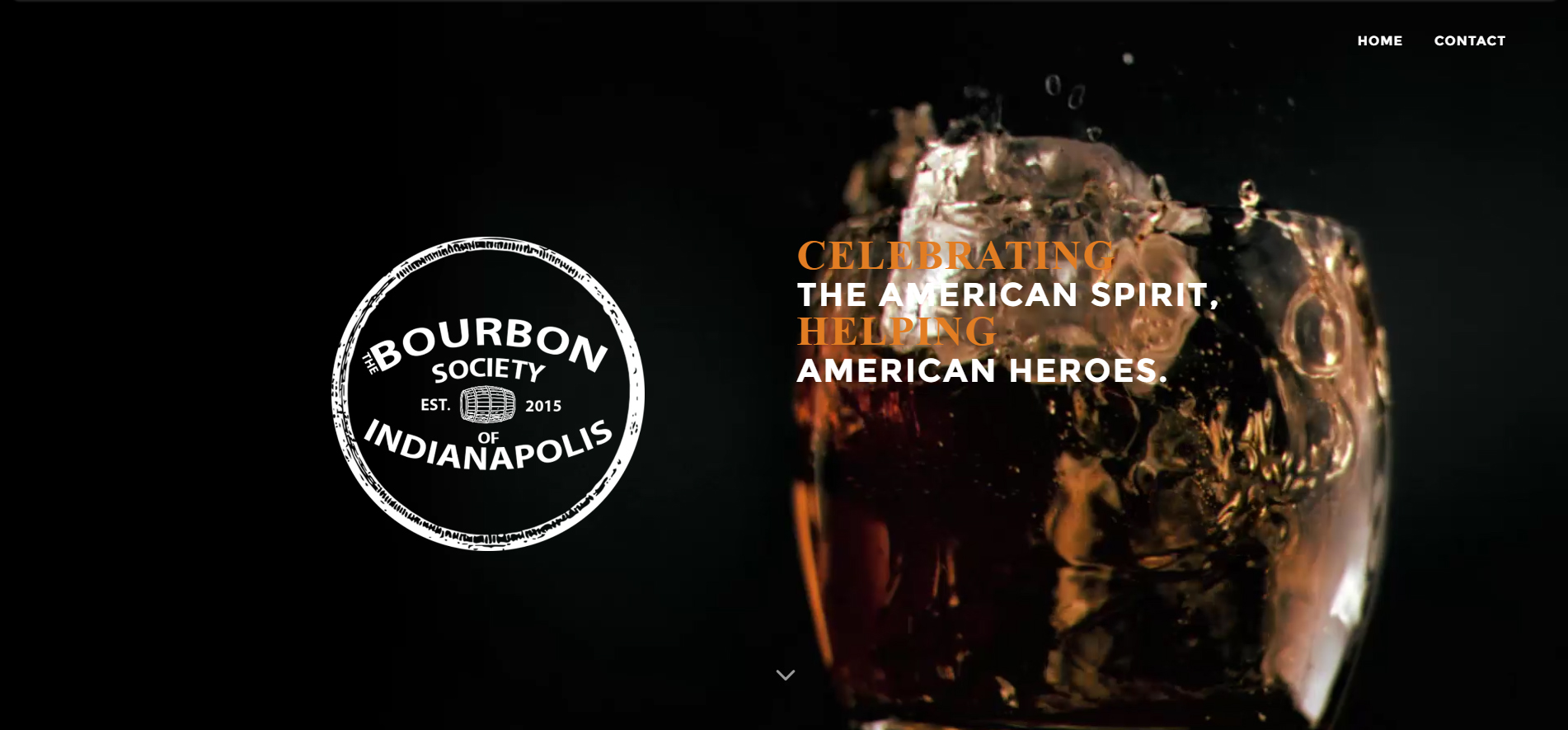 Front page of the bourbon society website